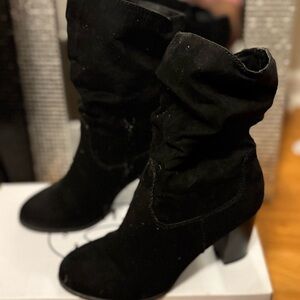 Sara Black Heeled Boots
